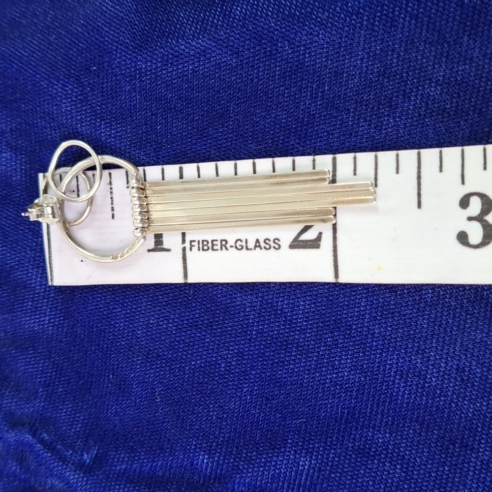 Sterling Silver Circles & Dangle Earrings Post Style - Picture 13 of 14